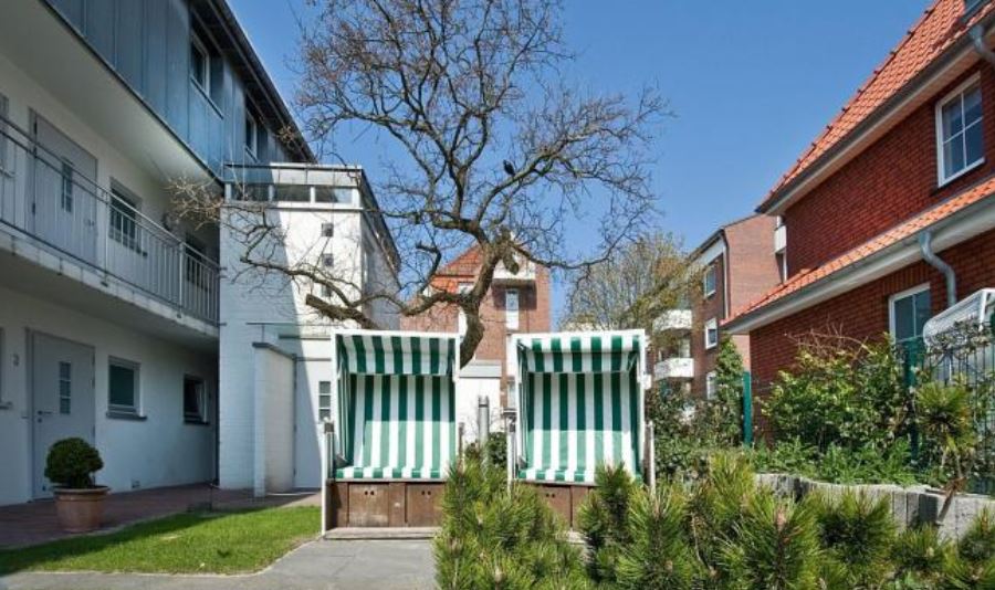 Haus Blinkfüer mit Strandkörben im Strandhotel Gerken